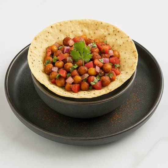 Chana Masala Papad