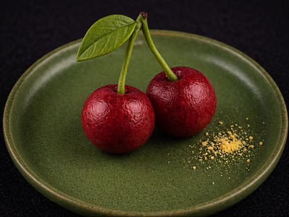 Pate d'amande aux Cerises