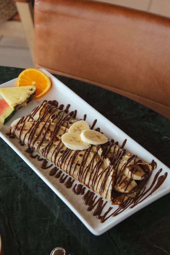 Crêpe Bananes & Chocolat Aux Noisettes