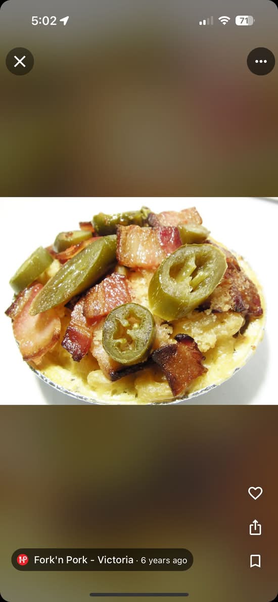 Sirreal Pulled Pork Bacon Jalapeno mac nd cheese