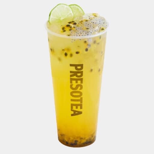 Passion Fruit Lime with Aloe Vera & Basil Seed / Boisson fruit de la passion et lime fraîche avec aloès et graines de basilic