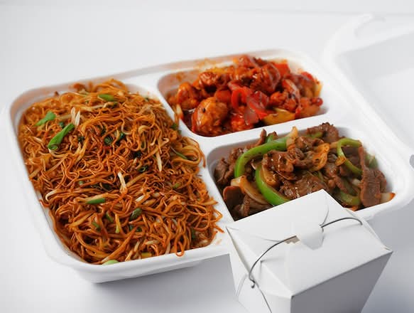 Combo 3 - Noodle/Rice and 3 Entrees/BBQ Items