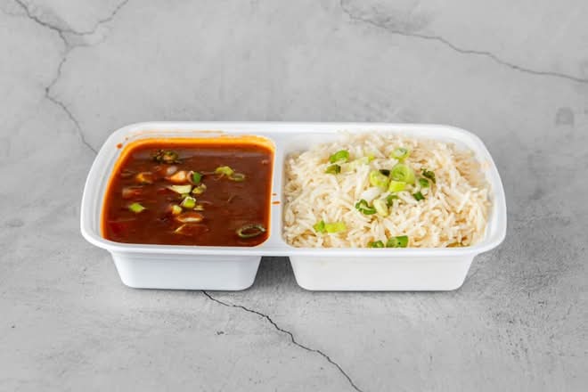 Chilli Paneer & Garlic Steamed Rice