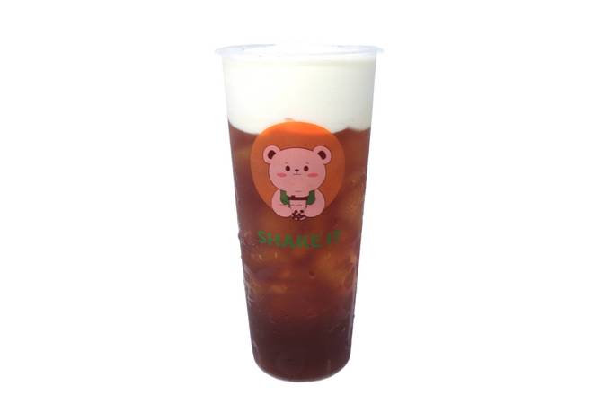 Black Tea with Cheese Foam