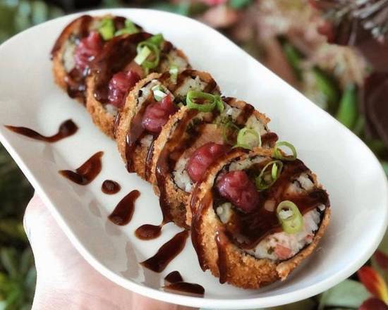 Maki Saumon Pesto (Frit) / Salmon Pesto Maki (Fried)