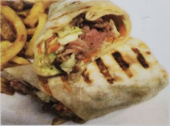 Aladdin's Mashawi Wrap + Fries