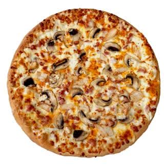 Chicken Bacon Alfredo Pizza