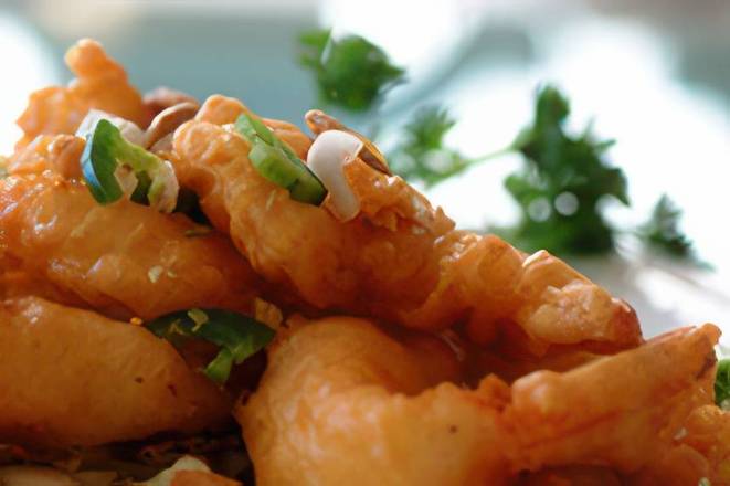28. Deep Fried Spicy Prawns with Rock Salt