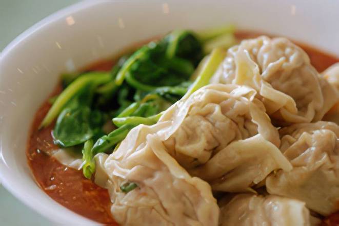 3. Spicy Wonton with Chili and Peanut Sauce