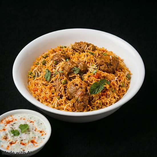 Lamb Biryani with Raita