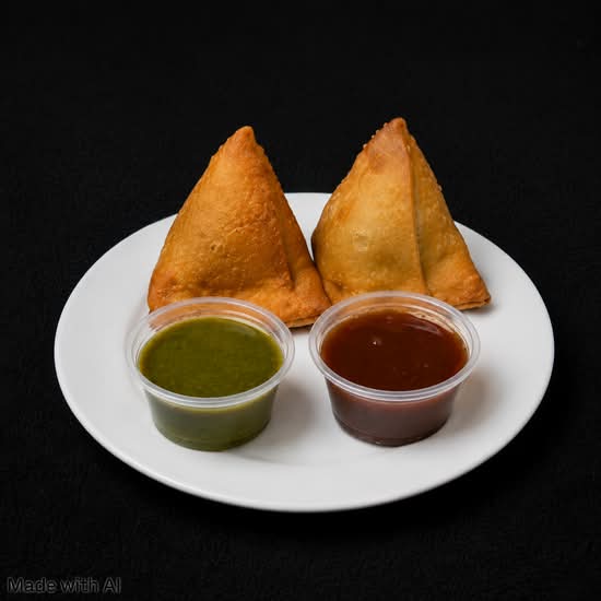 Chicken Samosa with Chutney (1pc)