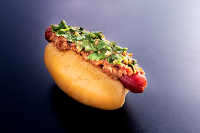 Cilantro Hotdog