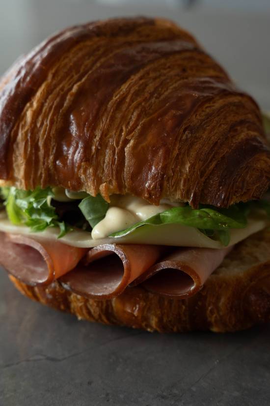Ham and Cheese Croissant Sandwich