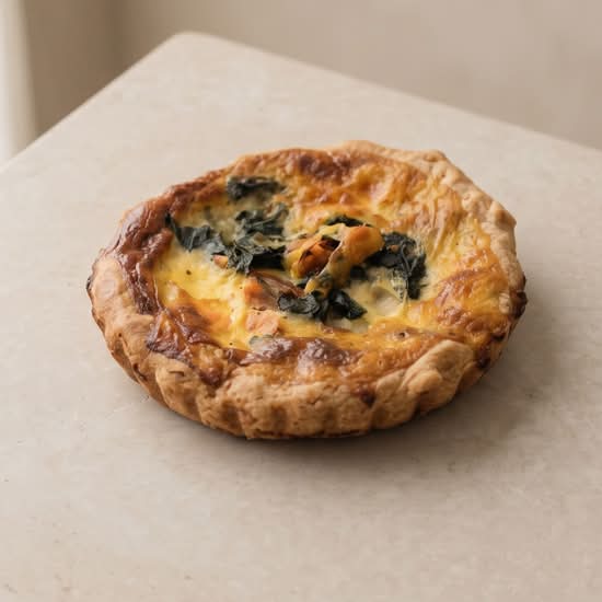 Salmon Spinach Quiche