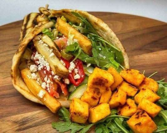Sweet and Spicy Tofu Gyro