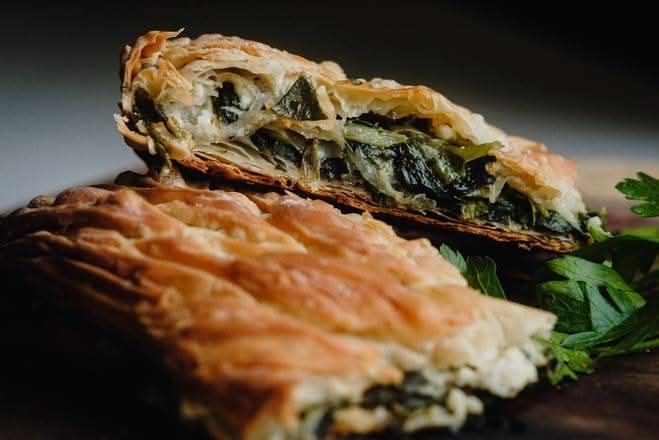 Spanakopita ( Spinach + Feta Phyllo Pastry)