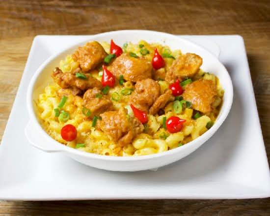 Crispy Buffalo Chicken Mac & Cheese