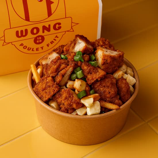 Poutine avec poulet frit