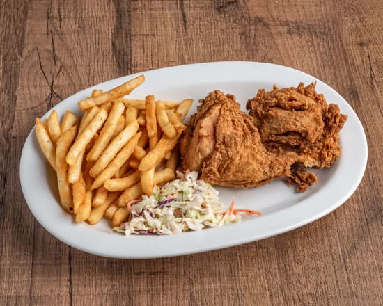 2pc Karachi Broast (With Fries and Coleslaw)