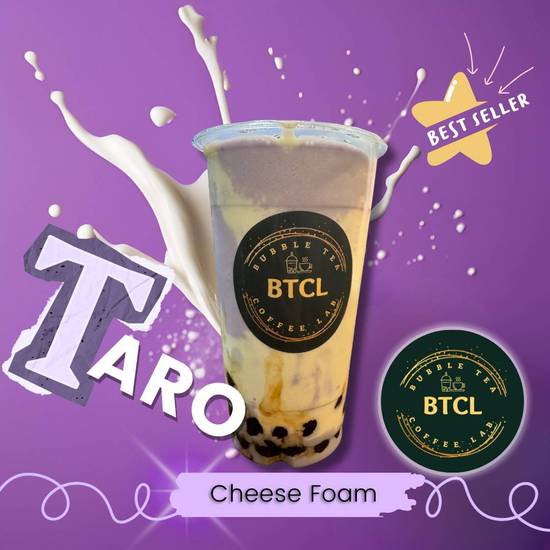 Taro Cheese Foam (Comes with Black Boba) (700 Ml)