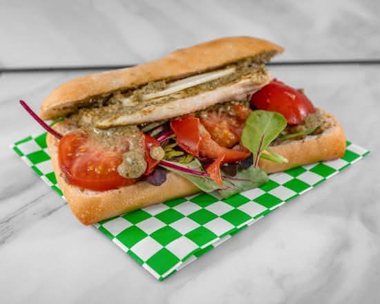 Toasted Chicken Pesto sandwich