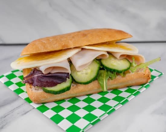 Turkey provolone sandwich