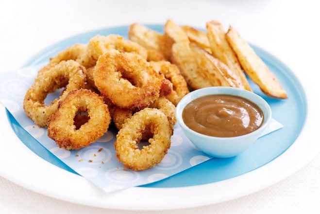 Deep Fried Calamari and Fries