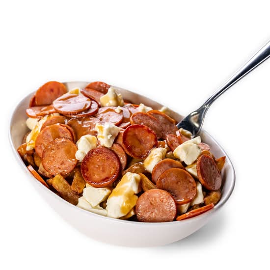 Poutine saucisse italienne douce / Poutine with mild Italian sausage