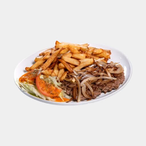 Assiette steak haché oignons / Ground Steak Onions Platter