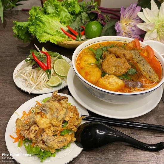Bún Riêu Cua / Vietnamese Crab Noodles Soup with Soft Shell Crab