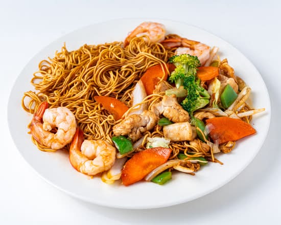 Nouilles sautées Poulet et Crevettes