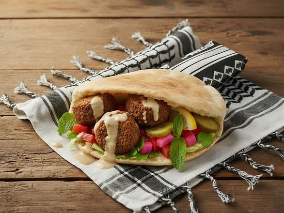 Falafel Pita Kufiya Style