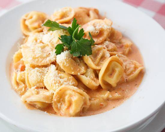 Cheese Filled Tortellini in Creamy Rosee Sauce.