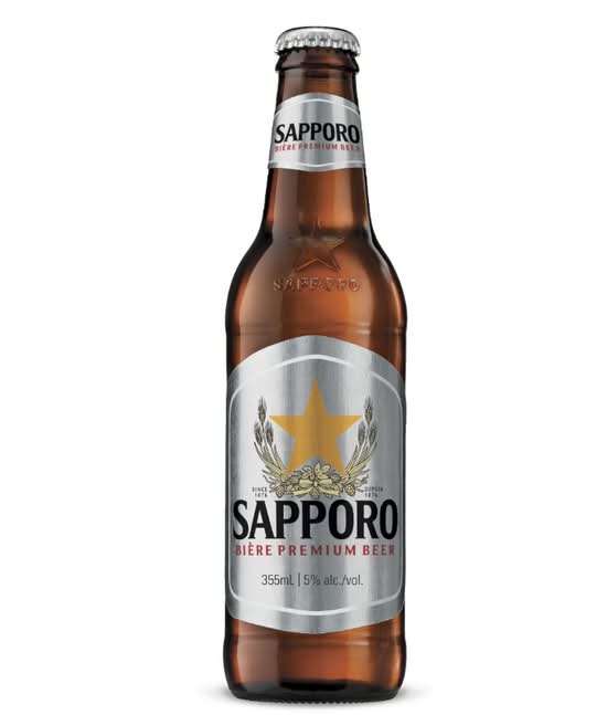 Sapporo Premium Beer, Bottle Beer (355ml) (5.0%25 ABV)