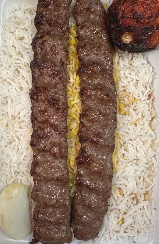 Koobideh (Ground Beef Kabab) on Rice