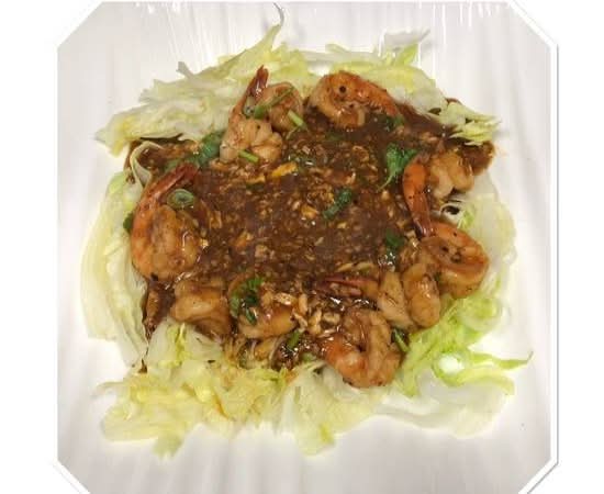 137-Crevettes au sauce de homard / Shrimps with lobster sauce 蝦龍料/Tôm xào sốt tôm hùm