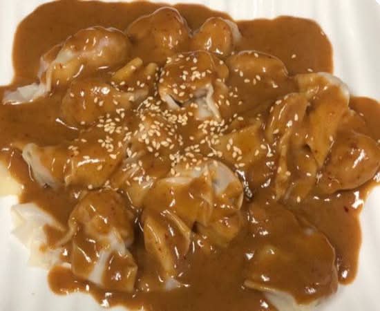 57-Raviolis à la sauce d'arachides/ Peanut sauce dumplings 红油抄手
