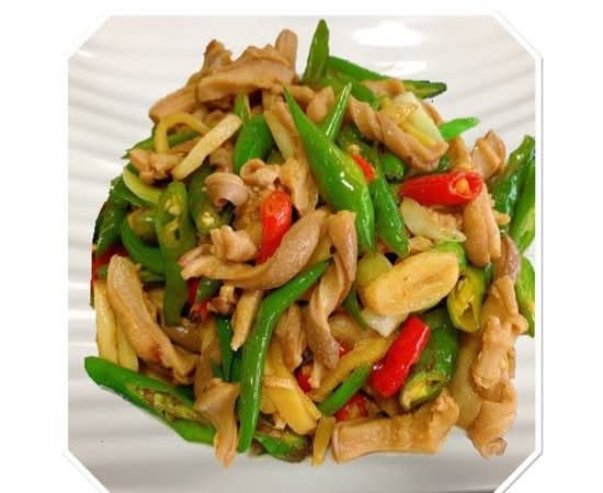 129-Estomac de porc à la citronnelle/Pork stomach with lemongrass 香茅猪肚/Bao Tử Heo xào sả