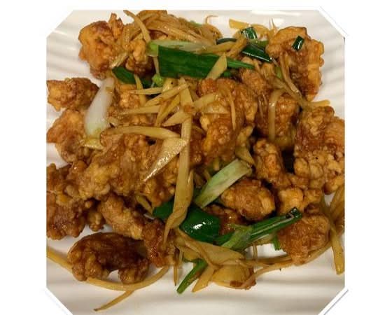 118-Poulet croustillant au gingembre/Crispy chicken with gingers 蔥薑炸雞/Gà giòn xào gừng
