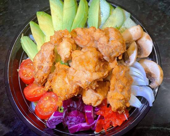 Poke bowl aux poulet général tao