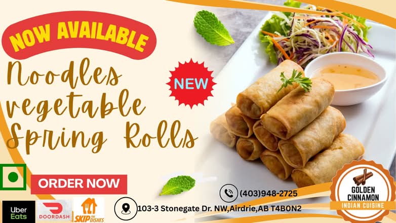 Vegetable noodles spring rolls 6 pcs