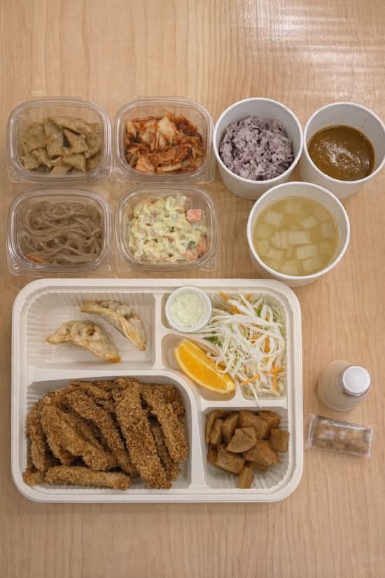 치킨까스 도시락 /  Chicken katsu Bento