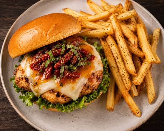 Sundried Tomato and Basil Chicken Burger