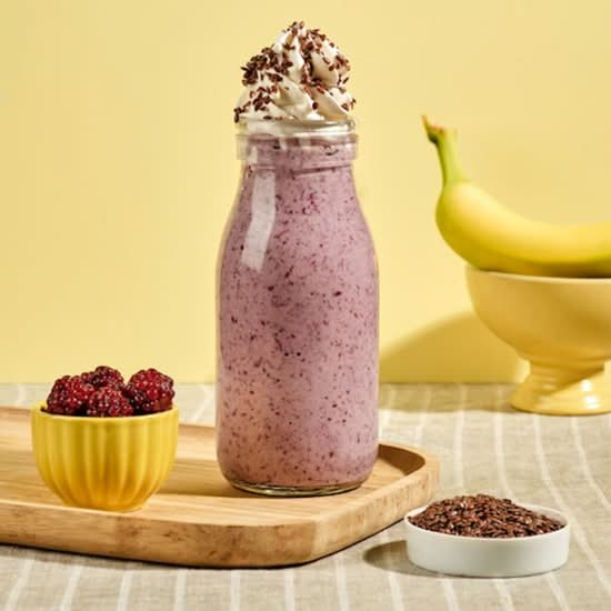 Blackberry Banana with Flax seeds