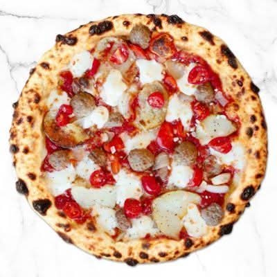 Italian Meatball Pizza – Caramelized Onion & Roasted Pepper - RG