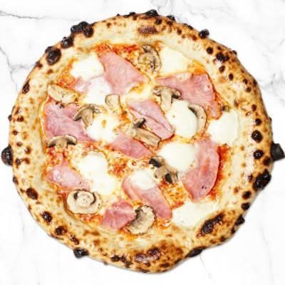 Prosciutto Funghi-Prosciutto & Mushroom Pizza – Italian Tomato Neapolitan Classic - RG
