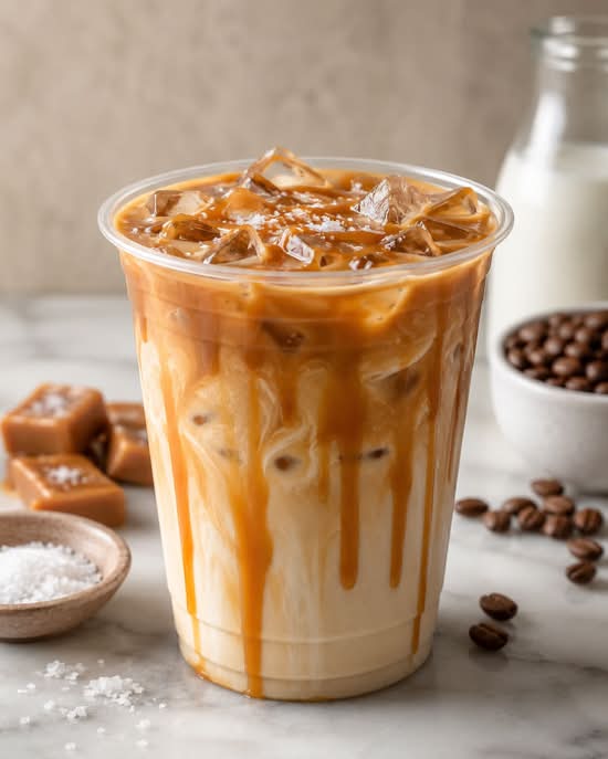 Iced Salted Caramel Latte