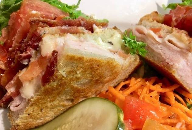 Turkey club sandwich