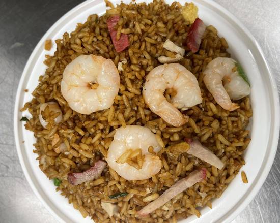 House fried rice (BBQ pork, chicken & shrimp)