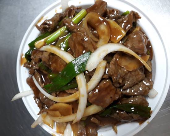 Beef with ginger & green onion